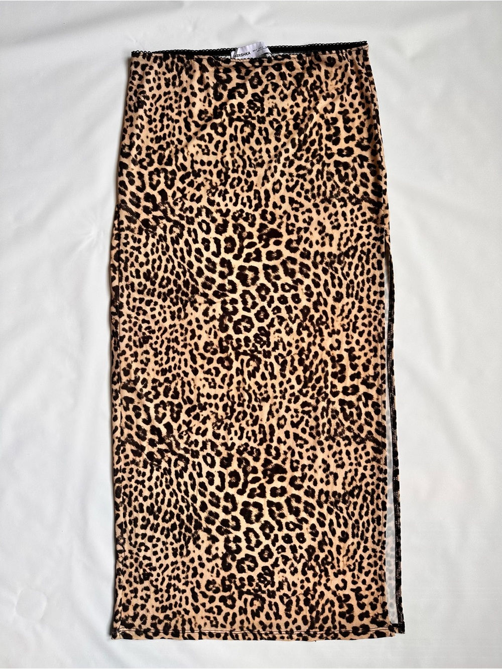 Bershka Leopard Print Pencil Skirt - Tan & Black